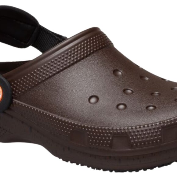 Crocs Unisex Classic Work Clog Slip Resistant Coffee Brown Size Women 8 / Men 6 - Picture 1 of 4